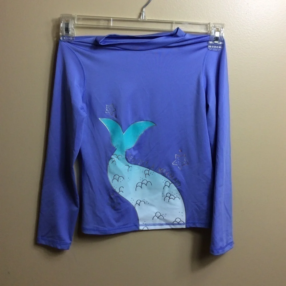🎈3/$20!  Cat & jack blue mermaid rash guard. Medium. 7–8.
